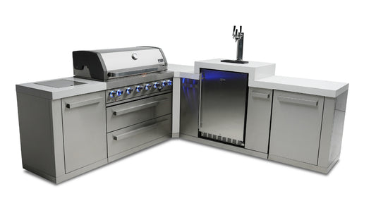 Mont Alpi Original Series L-Shaped Outdoor Grill – L-Shaped Corner Island · Kegerator