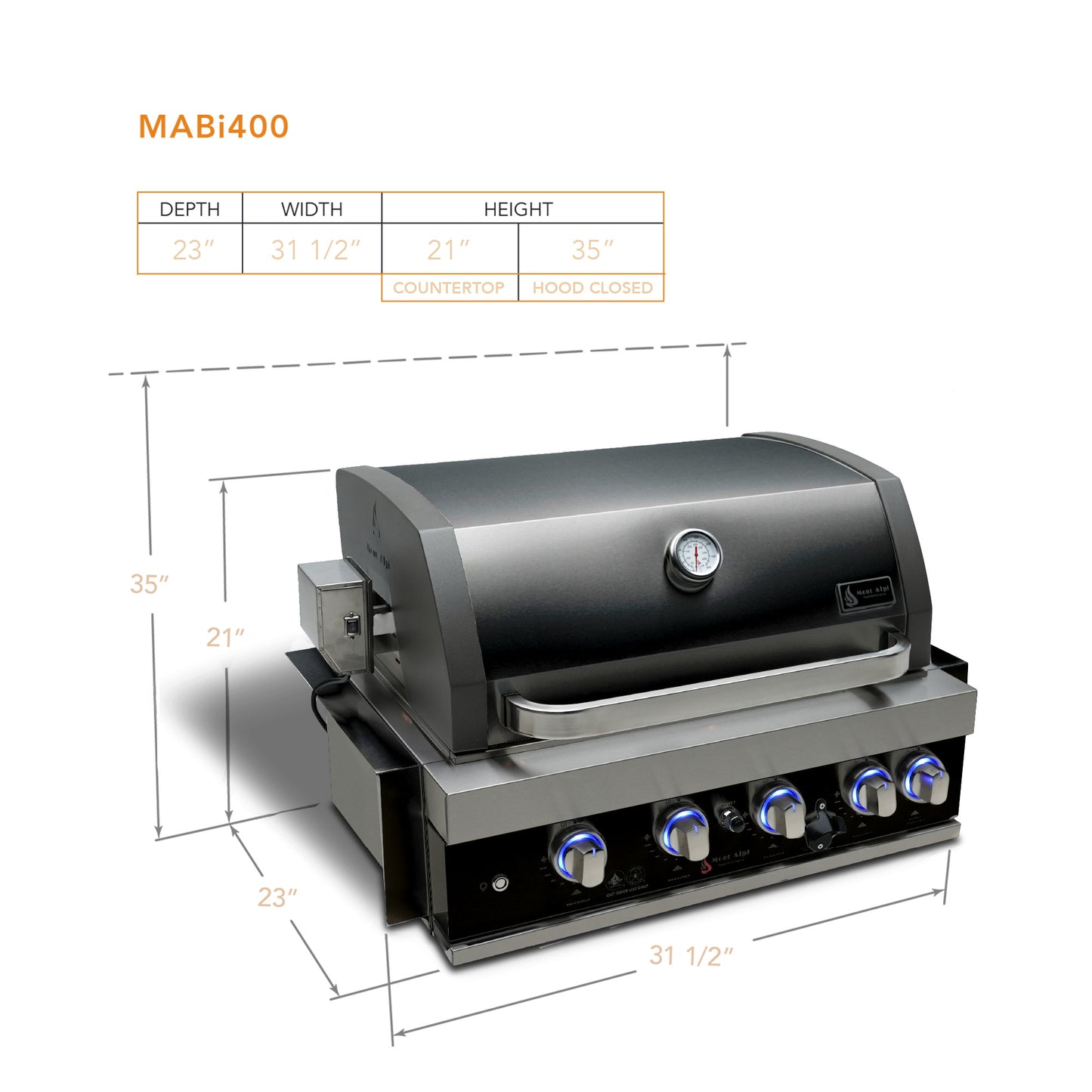 Mont Alpi Built-In Outdoor Grill