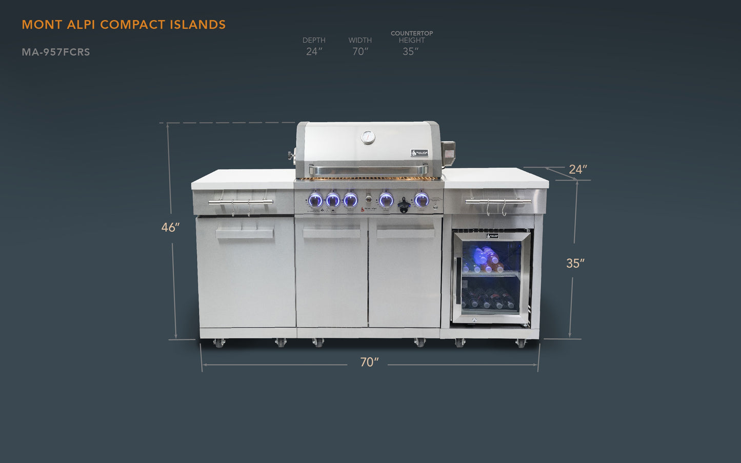Mont Alpi Compact Series Outdoor Grill