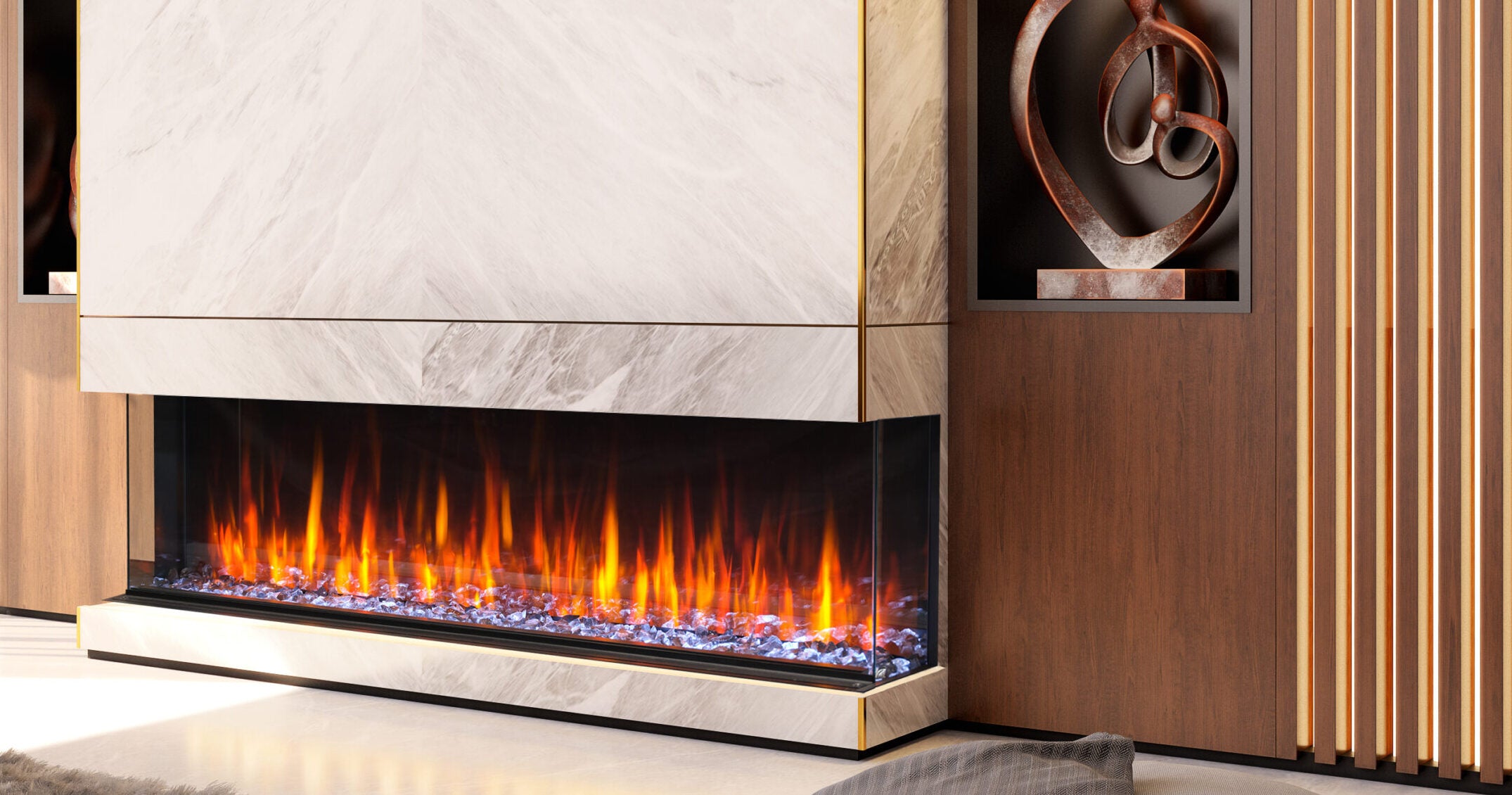 Kozy Heat Osseo eSeries Linear 50, 64, 80 | Electric Fireplace