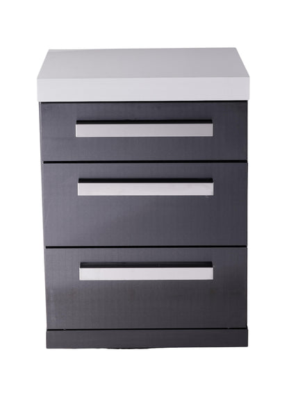 Mont Alpi Black Stainless Steel Extra Drawer Cabinet