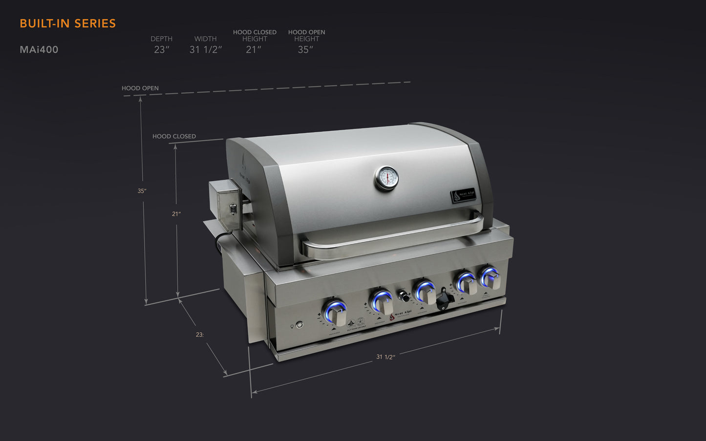 Mont Alpi Built-In Outdoor Grill