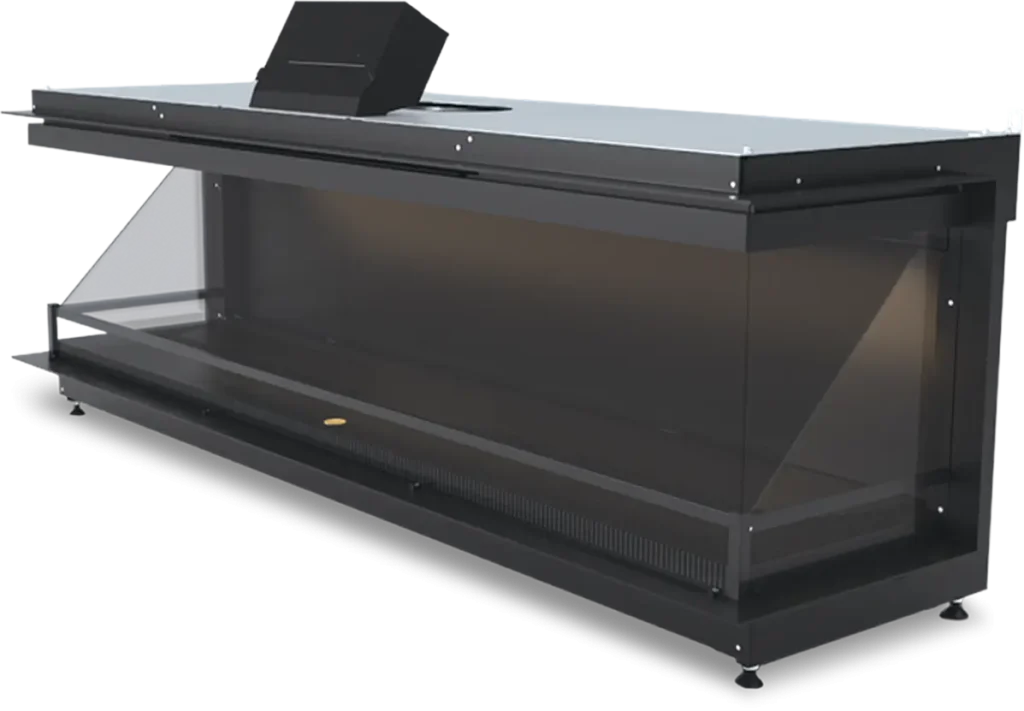 NetZero E-One 160B 3-Sided Bay Electric Fireplace