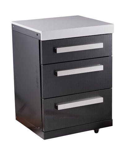 Mont Alpi Black Stainless Steel Extra Drawer Cabinet