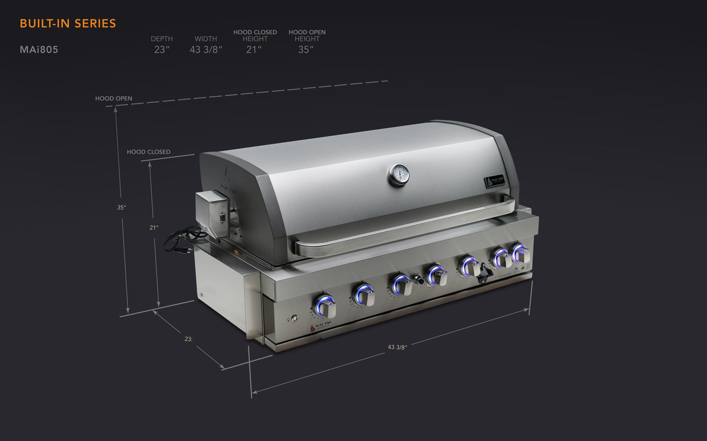 Mont Alpi Built-In Outdoor Grill