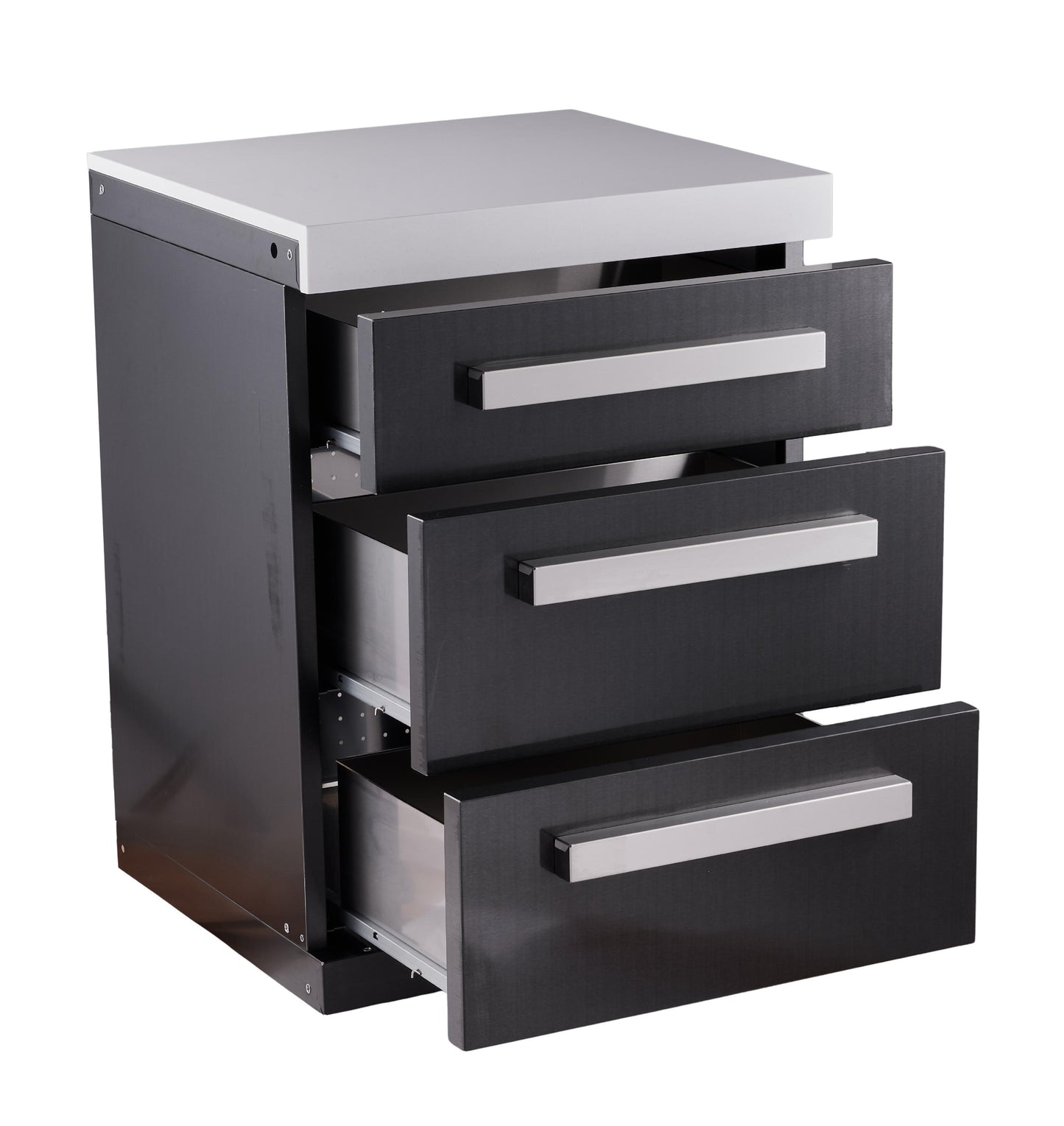 Mont Alpi Black Stainless Steel Extra Drawer Cabinet