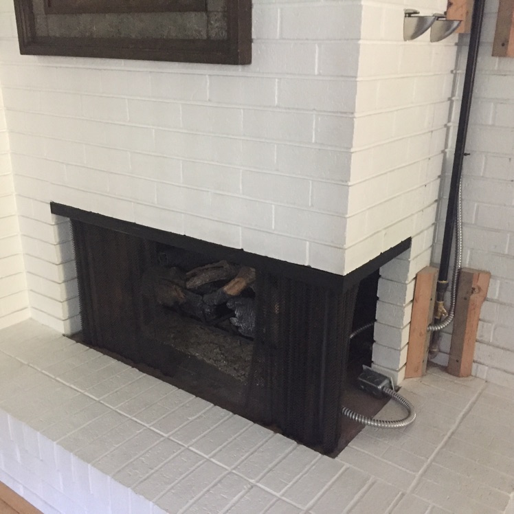 Gas Insert Into Multi Sided Masonry Fireplace Custom Fireside